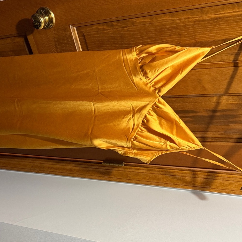 Abercrombie & Fitch Gold Maxi Dress